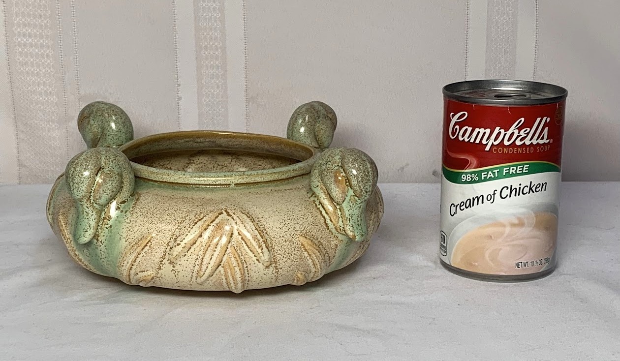 WELLER POTTERY, PATRICIA BOWL, WONDERFUL GLAZE, DUCK HEADS EXCELLENT CONDITION~~