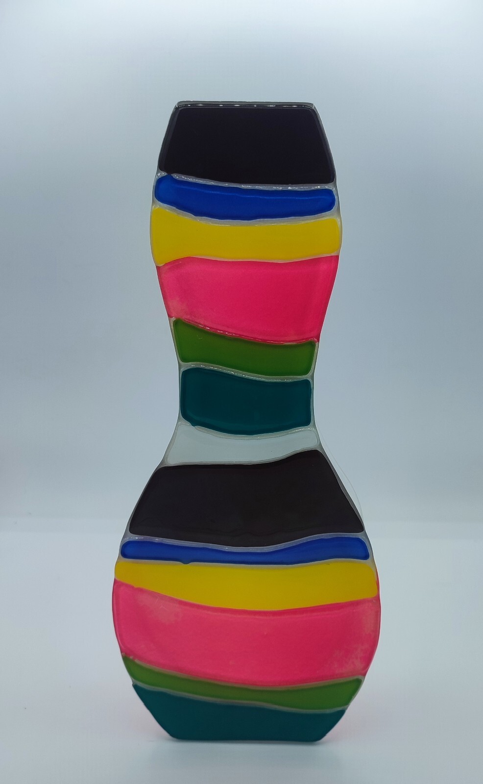 Torre & Tagus colorful abstract vase 15″
