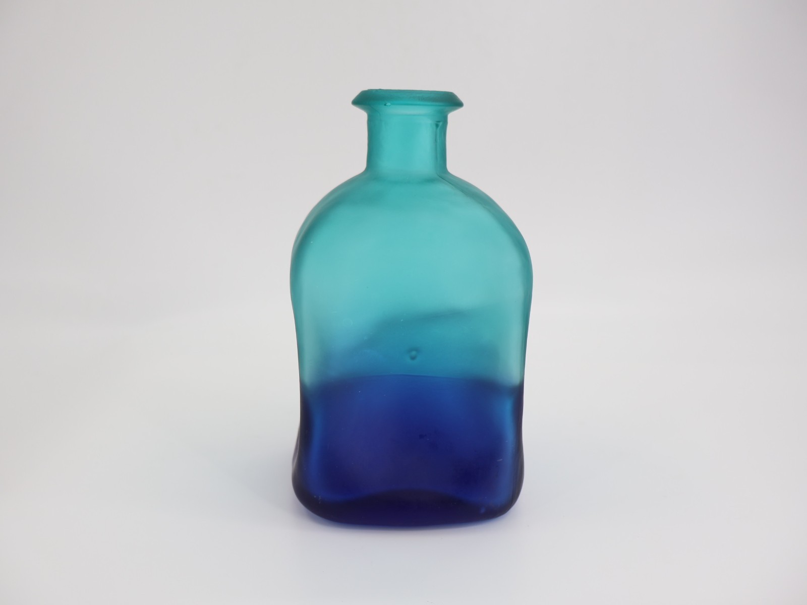 Dansk International Design Decorative Bottle Ombre Blue Green Glass