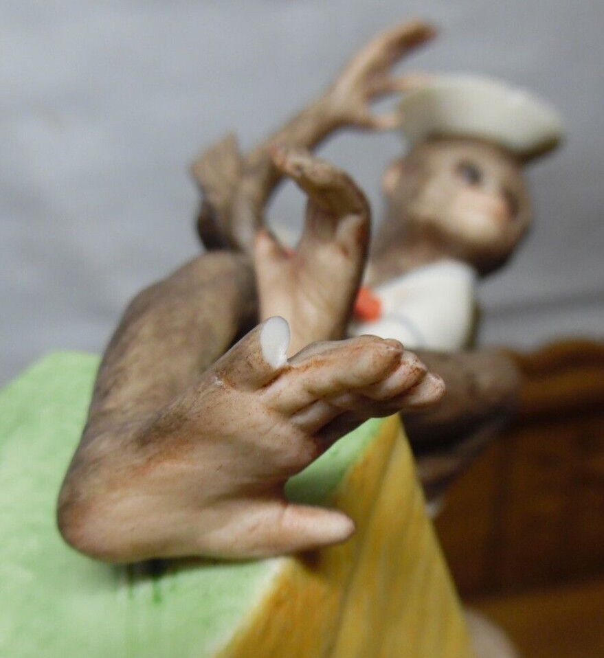 Cybis Circus Monkey Bosun Figurine – One Toe Broken Off – 5 3/4″
