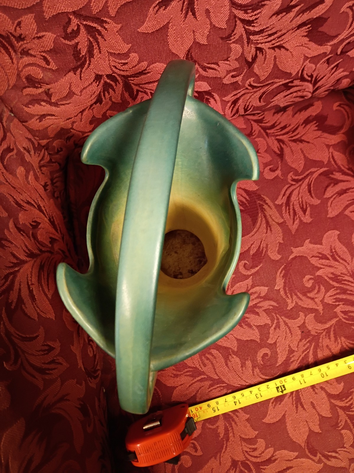 Roseville Zephyr Lily Pottery Basket Vase 395 10 137 10 Easter Basket Lilies