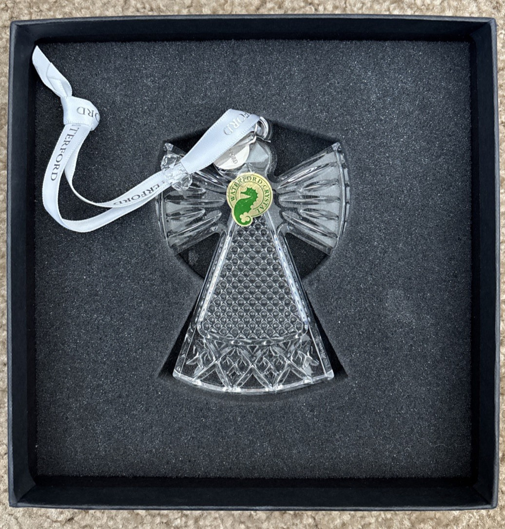 WATERFORD 2019 CRYSTAL ANGEL ORNAMENT Boxed w/date tag