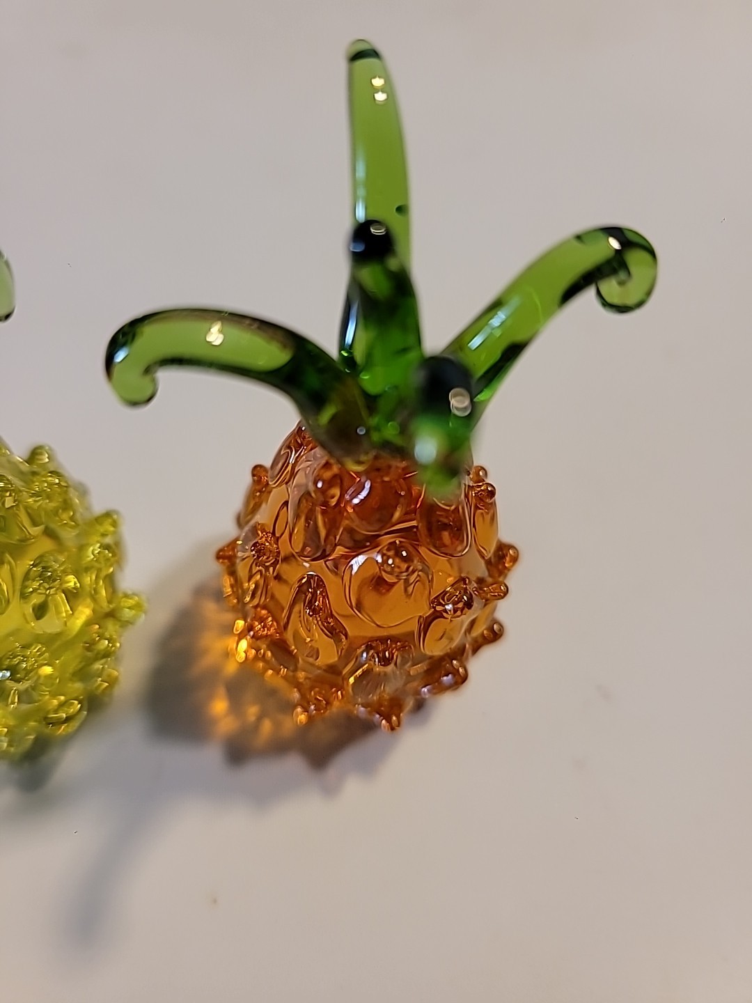 Hand Blown set of 3 Glass Pineapple Fruit Made in CZECH Republic