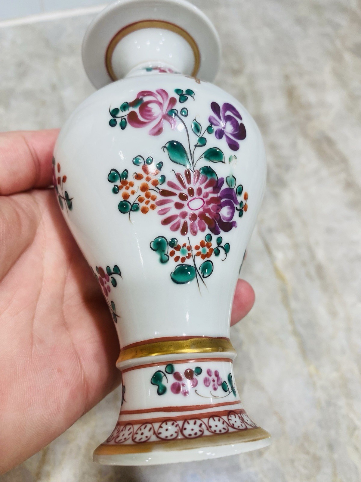 EDME SAMSON ? Porcelain Vases (2) Hand Painted Gilded Age Home Decor
