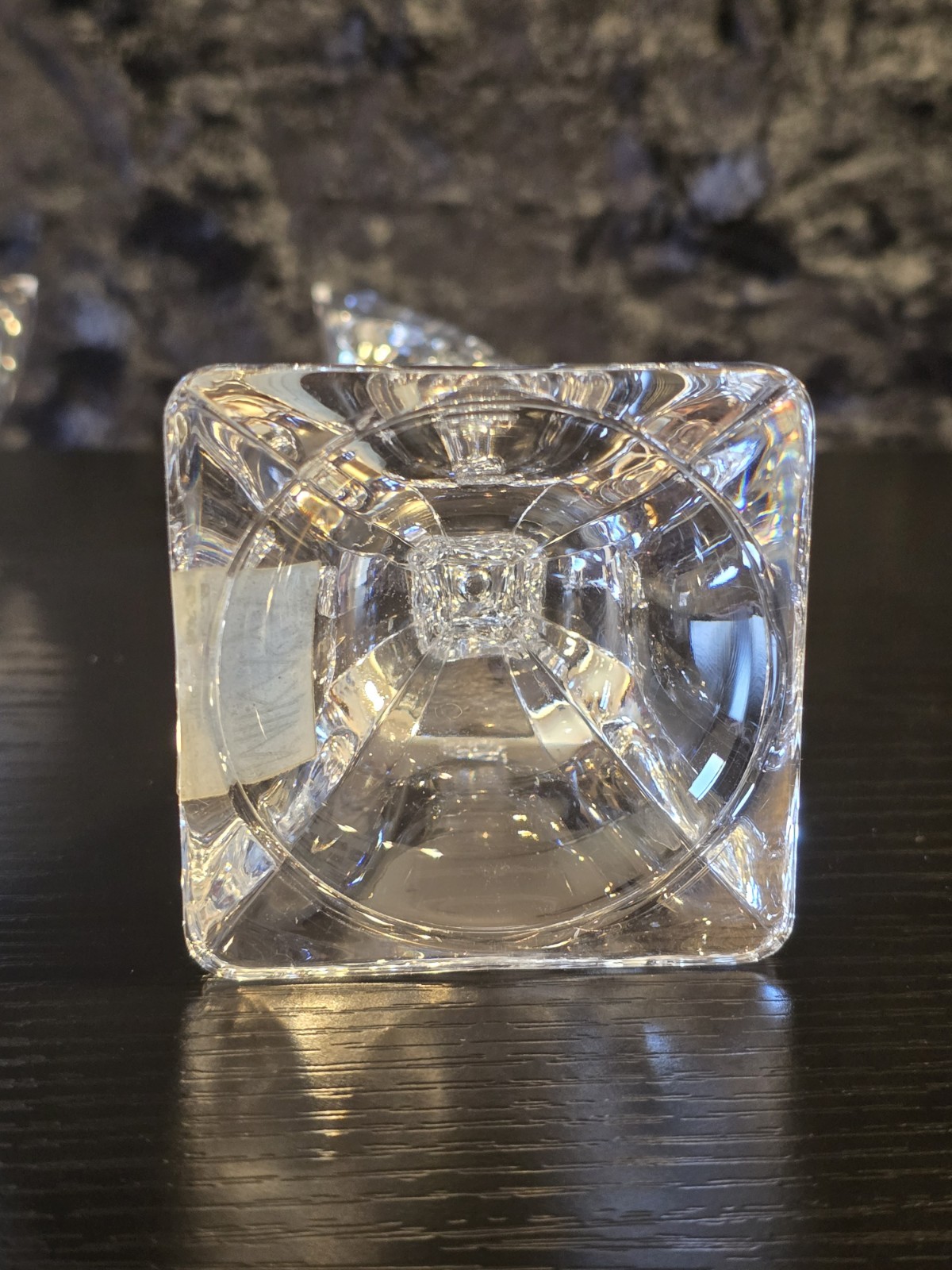 Vintage Mikasa Deco Crystal Candlestick Holders Set 2 Fluted Art Deco 5.5″
