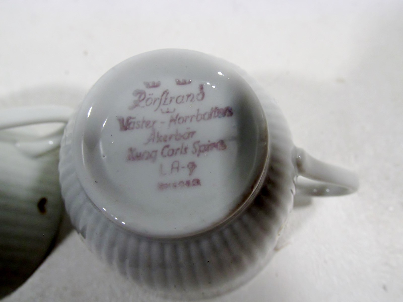 Vtg Rorstrand Sweden Wild Flowers 4 Demitasse Cups & Saucers