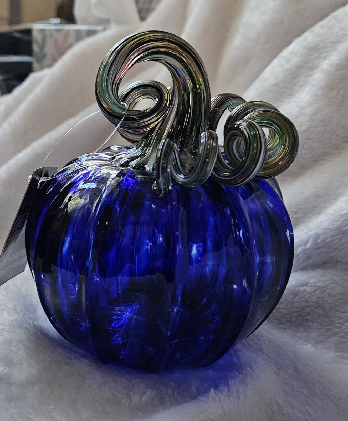 Luke Adams Glassblowing Studio Glass Pumpkin #3640 Small Squat