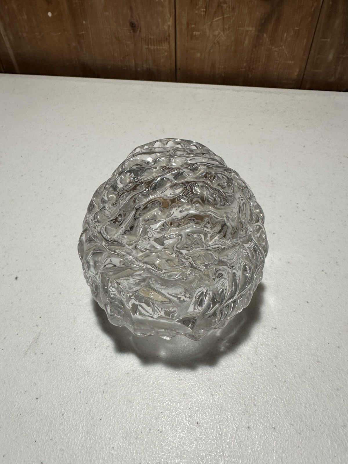 Vintage USSR Soviet Crystal Hedgehog Figurine, Glass Hedgehog