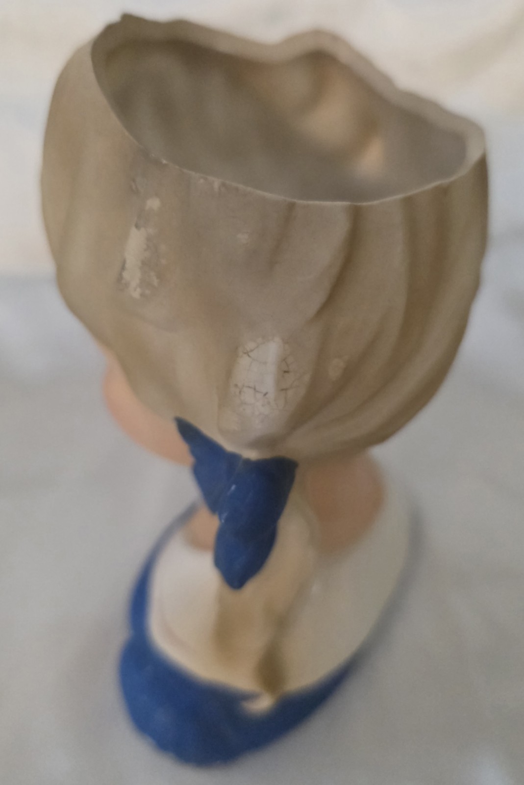 Head Vase Inarco E3838 Blonde Blue Eyes Teen Planter Japan Sticker