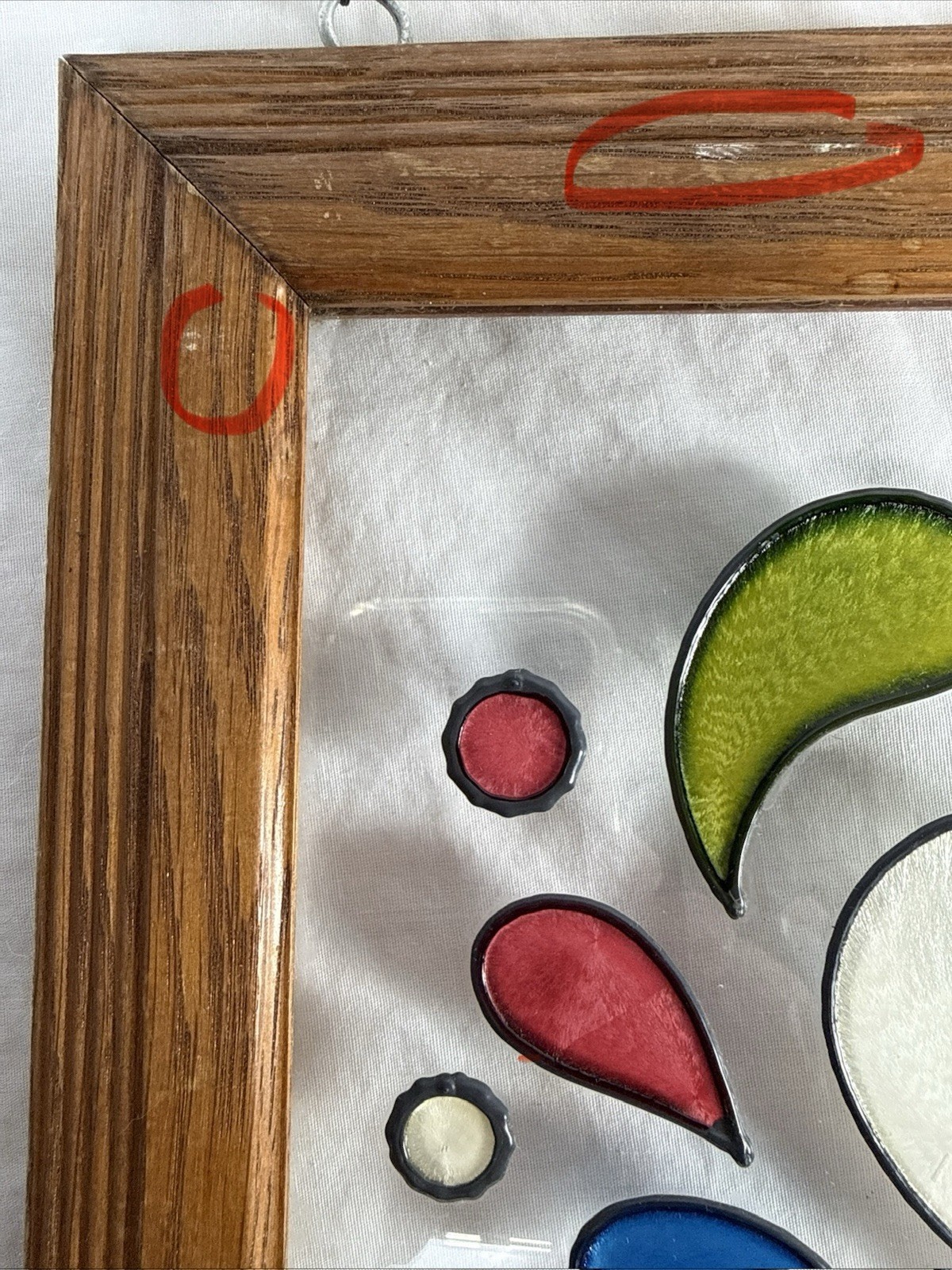 Vintage Open Windows Suncatcher Salida Colorado Hand Painted Stained Glass Look