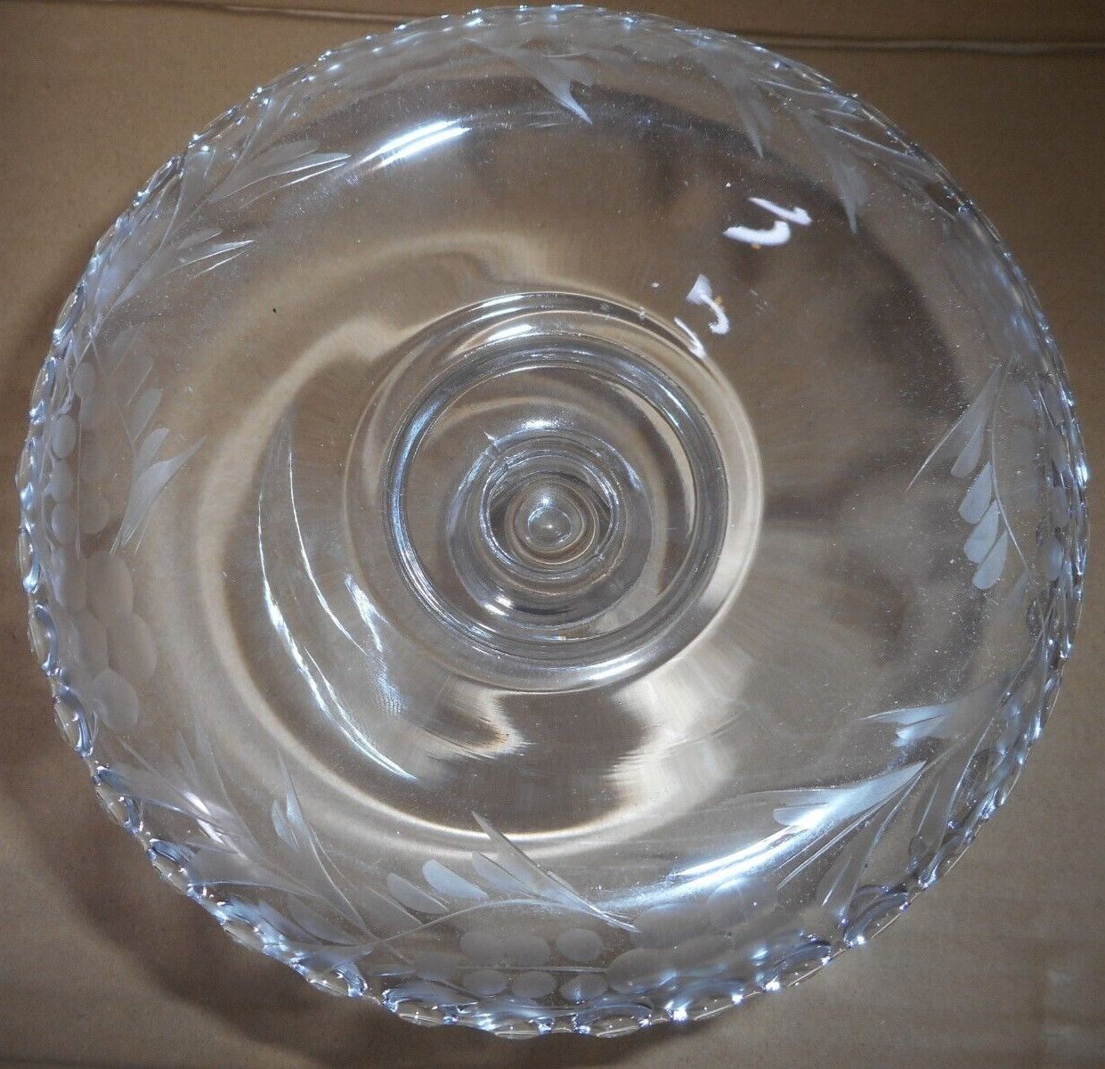 Imperial Glass Candlewick Etched FLOWER Candleholder 2 3/4″T Rolled Edge SINGLE
