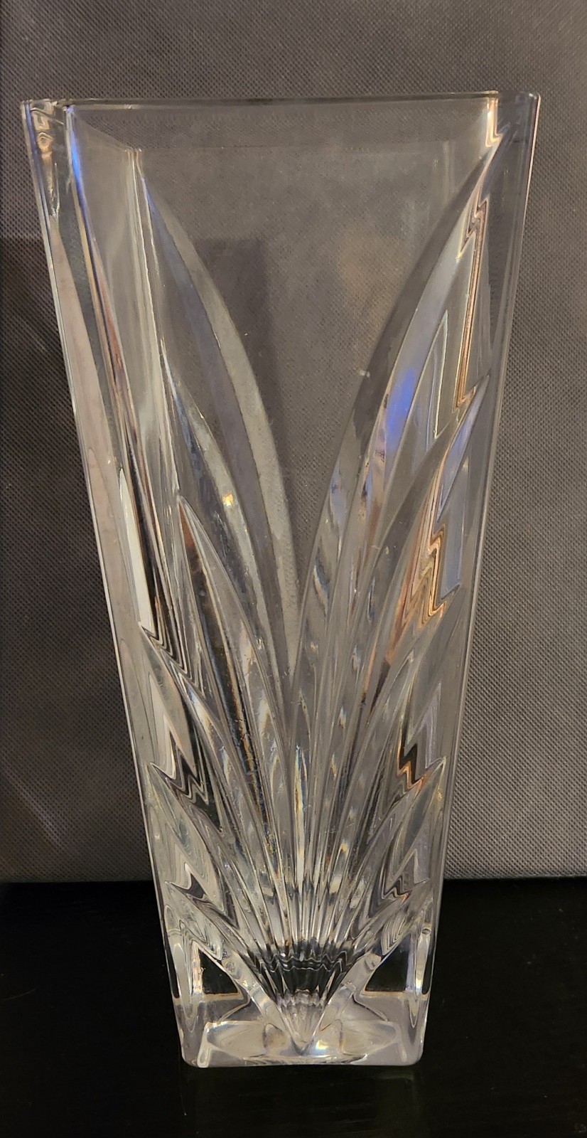 Royal Limited 10 1/2″ Square Vase Heavy 24% Leaded Crystal