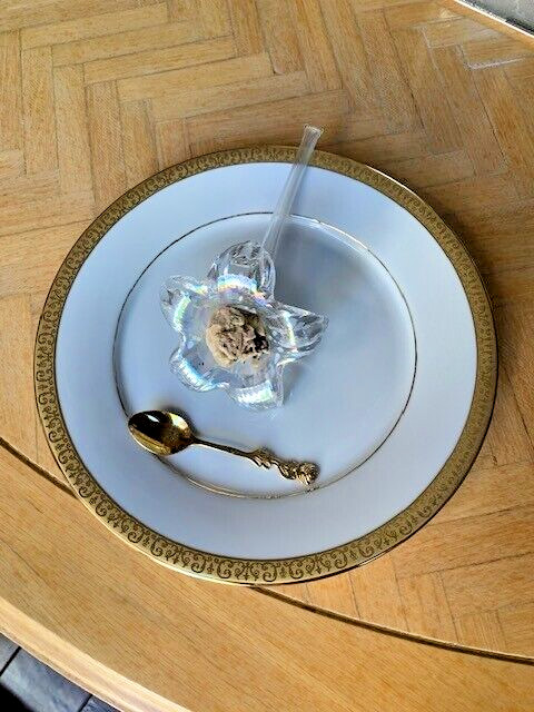 Silvestri Vintage Crystal Italian Flower Bud Vase Hand Blown