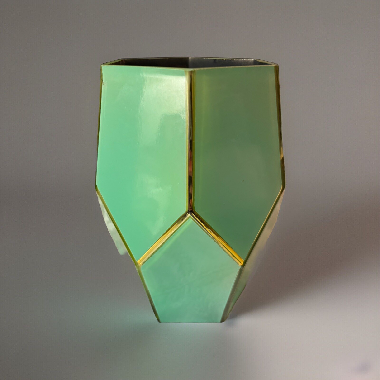 Vintage Pastel Green KARE Designed Mercury Vase, 1980s, Inspired by MCM or DECO