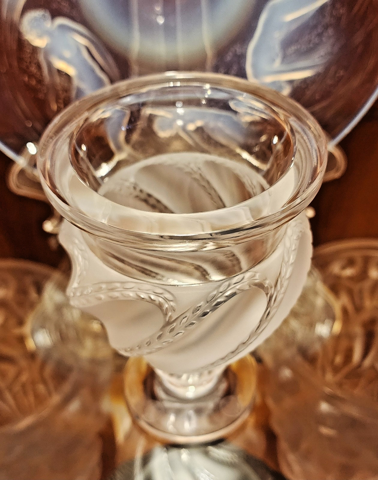FLAWLESS! LALIQUE FRANCE CRYSTAL VASE ‘FREE SHIPPING!”