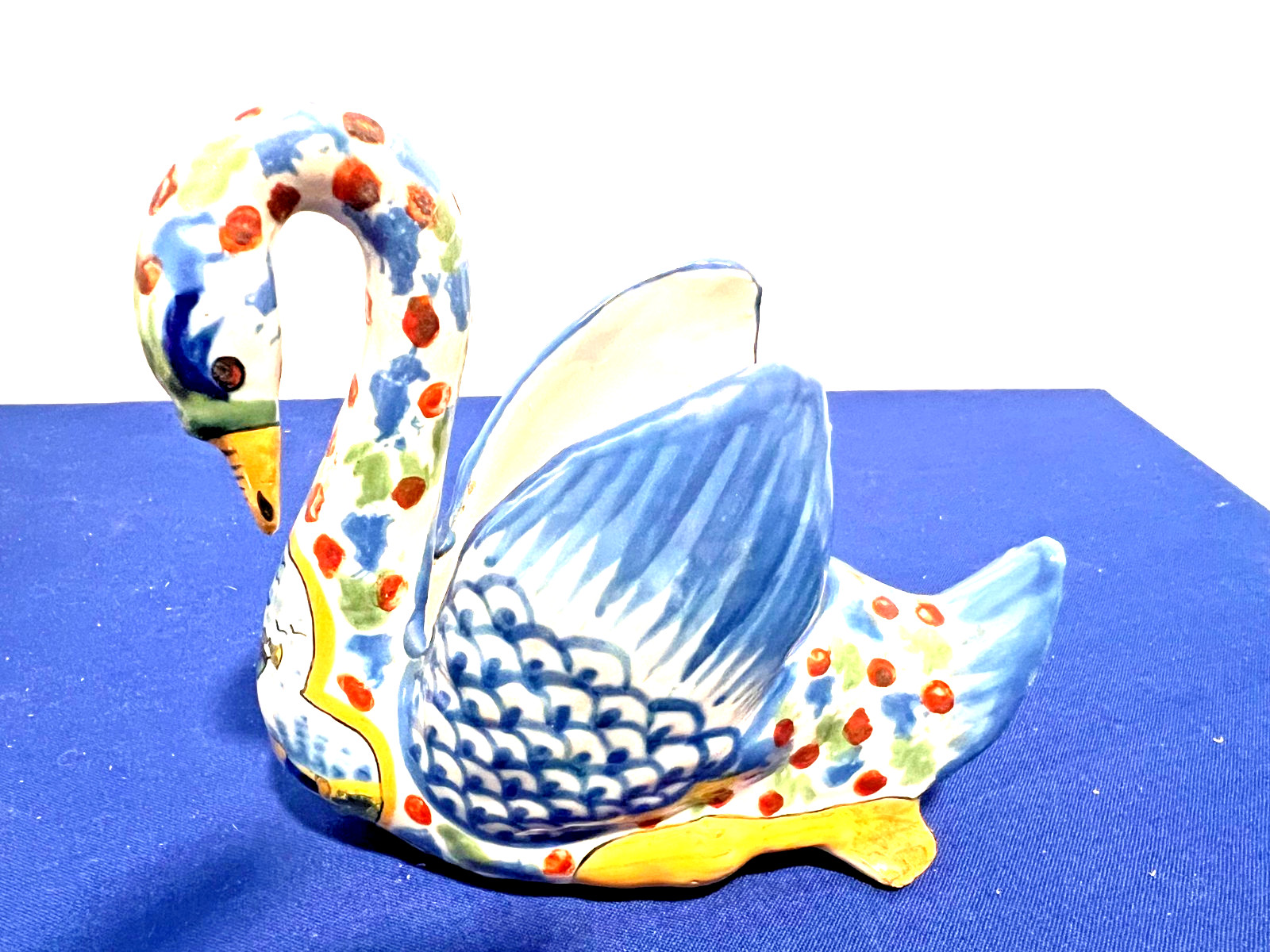 Quimper Pottery France – Swan Planter – 5.5” x 4.5” inches Signed ne