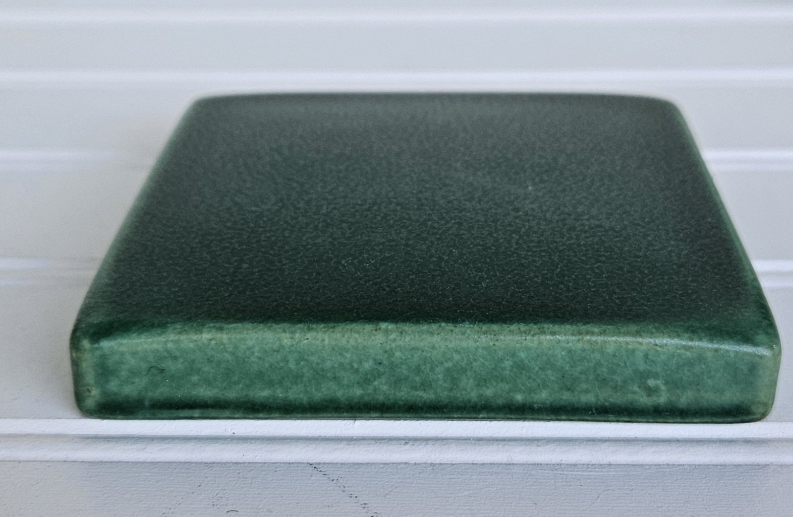 Motawi Tileworks Tile Laurel Ocean Green Glazed Matte Ann Arbor Michigan 4×4 T-7