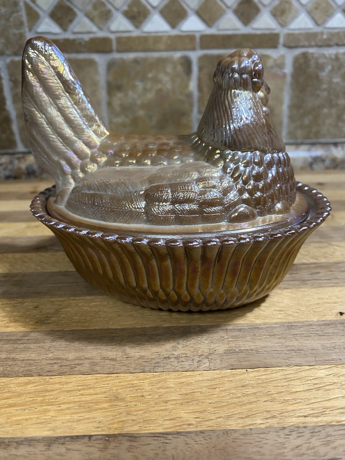 Signed by Bernard F. Boyd Chocolate Carnival Hen On A Nest