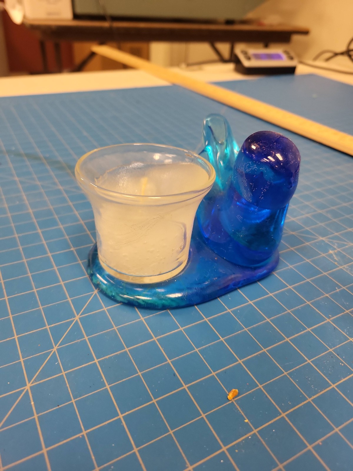 Bluebird Happiness Candle Holder Terra Studios Art Glass Made in USA Decor