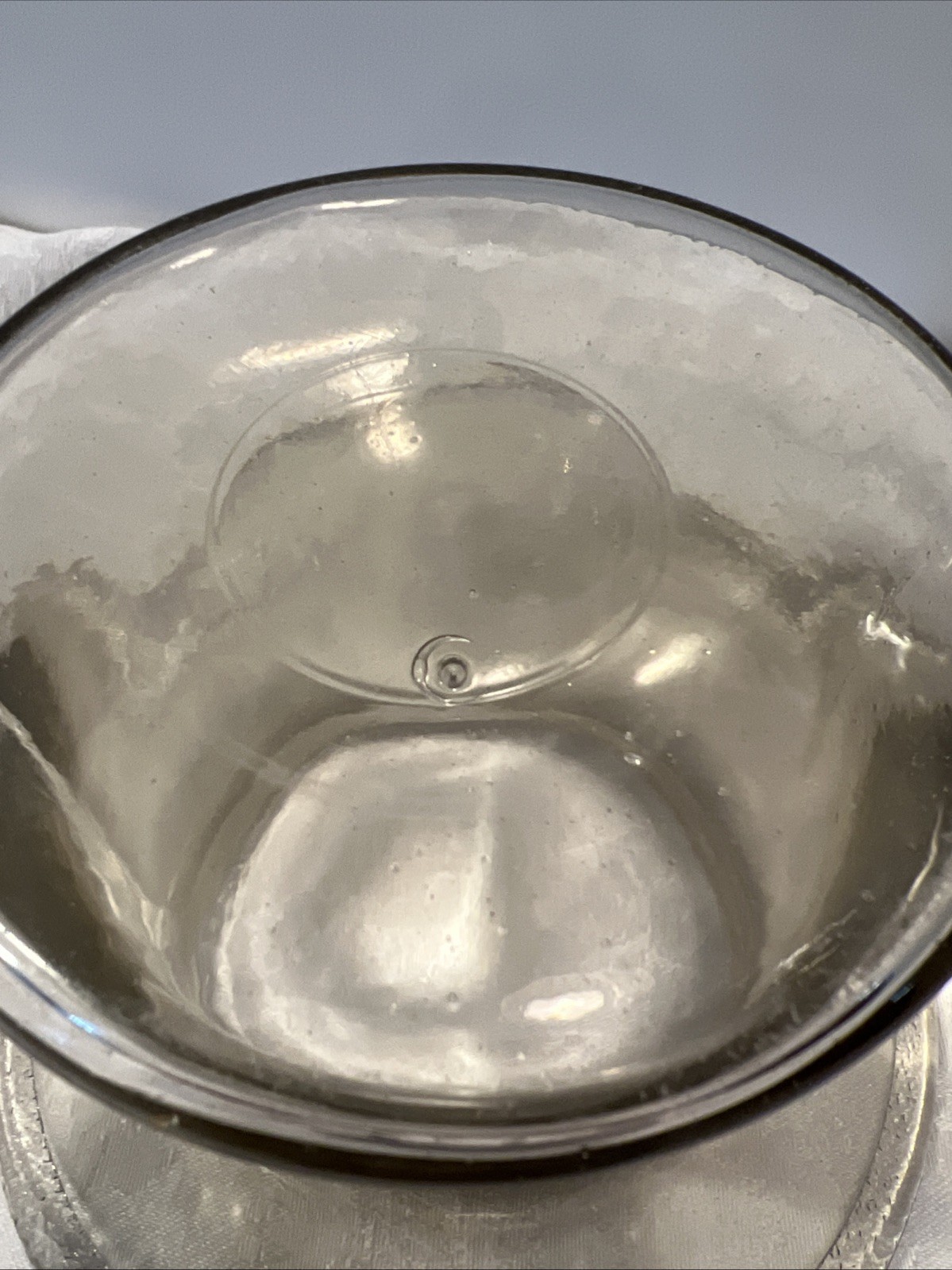 Vintage clear glass top hat vase planter decoration utensil holder candy dish