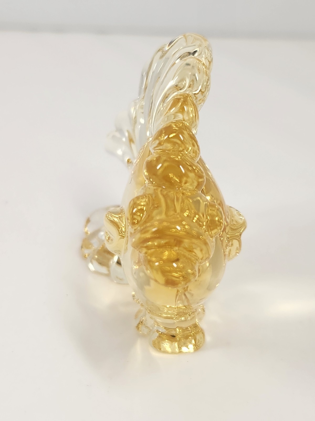 Atlantis Portugal crystal small art glass fish figurine orange glow 365nm UV