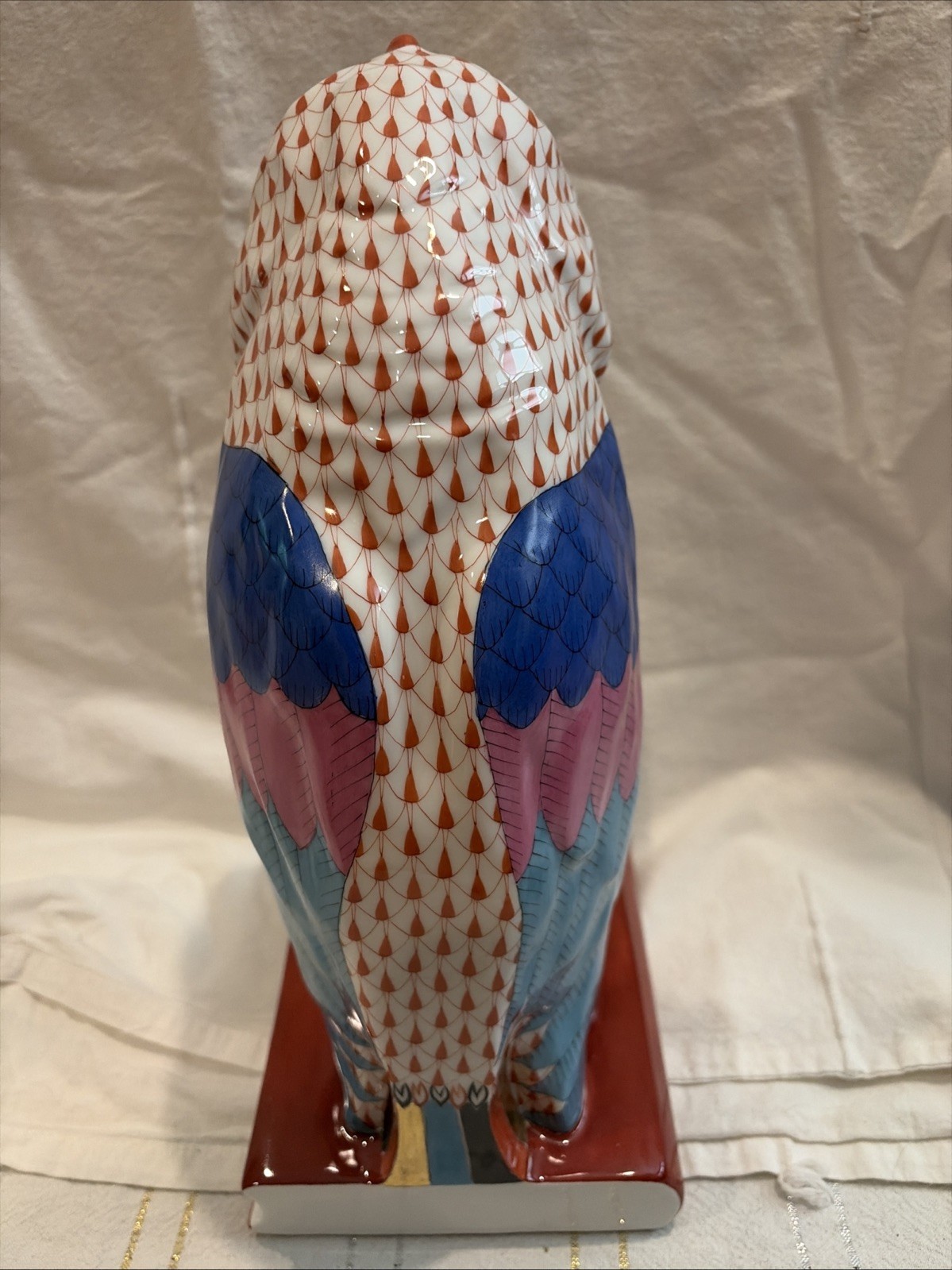 HEREND Owl On Books Bookend