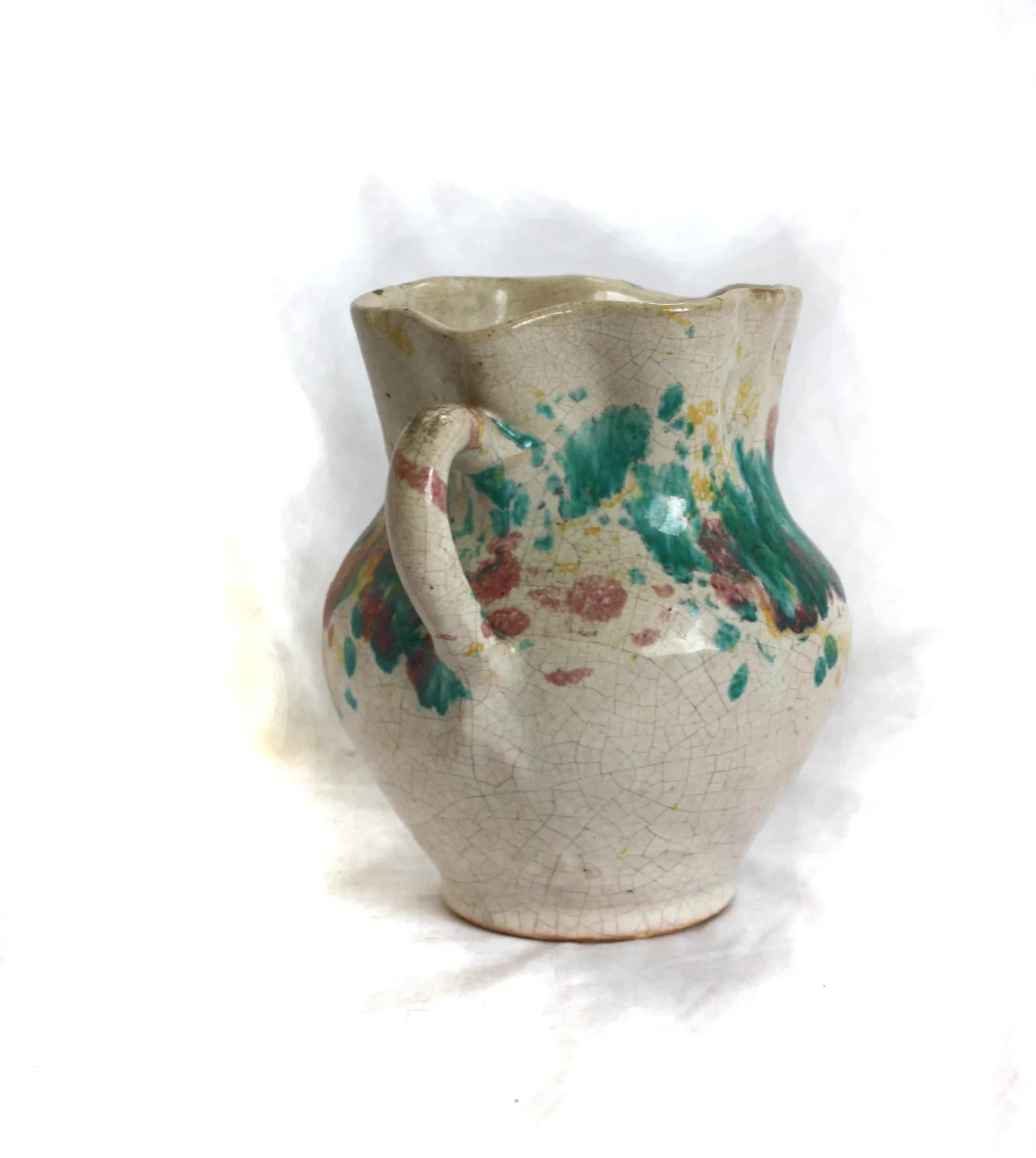 Early Rainbow Pottery Sanford NC Vintage Studio Art Pottery Vase, Marked