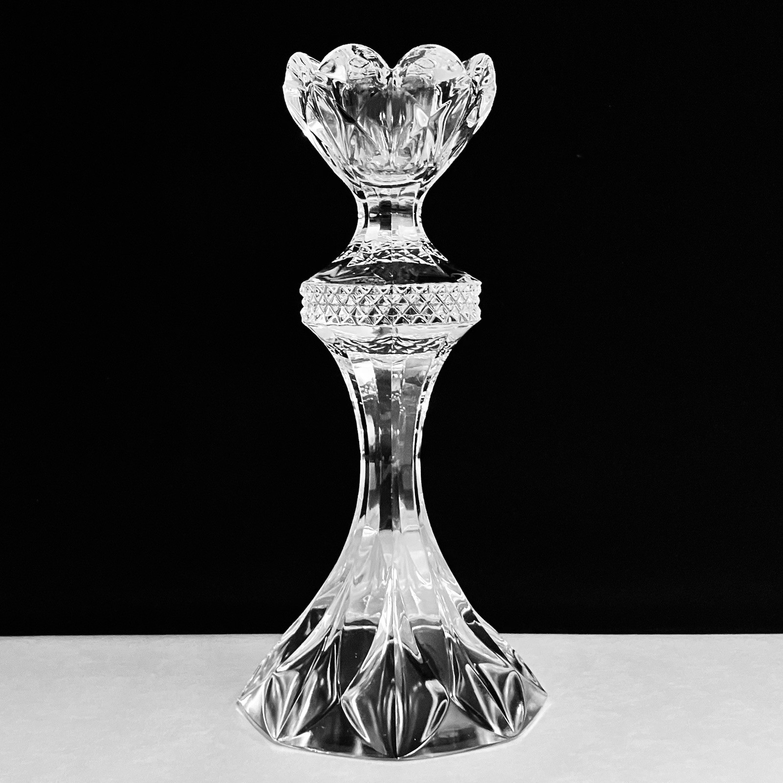 MIKASA ‘PIROUETTE’ Candlestick / SOLID CRYSTAL / 6.75 Inches / DISCONTINUED Rare