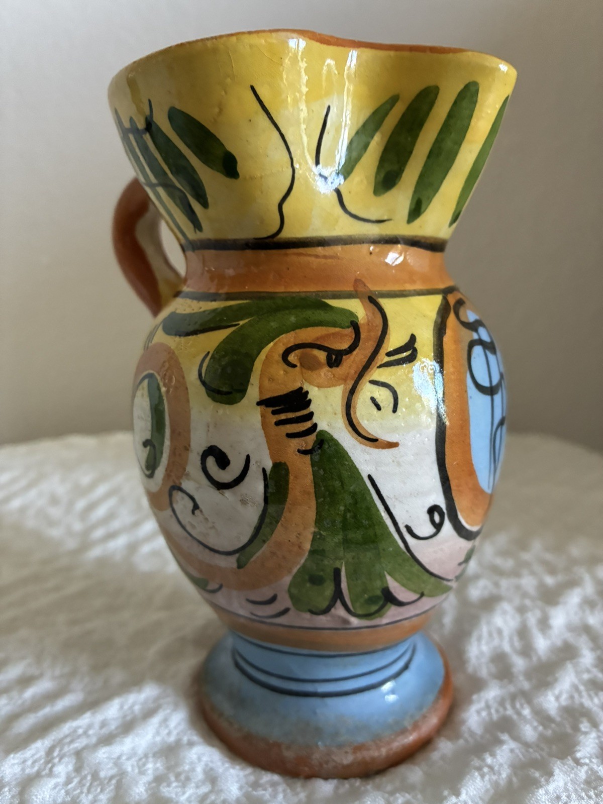 Vintage Italian Dragon Pitcher/Vase – 6 inches