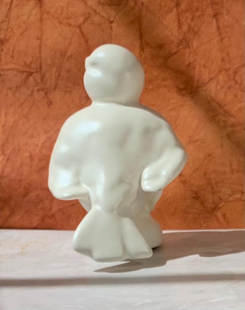 Vintage Kay Finch Pottery – White Baby Love Bird Animal Figurine, signed