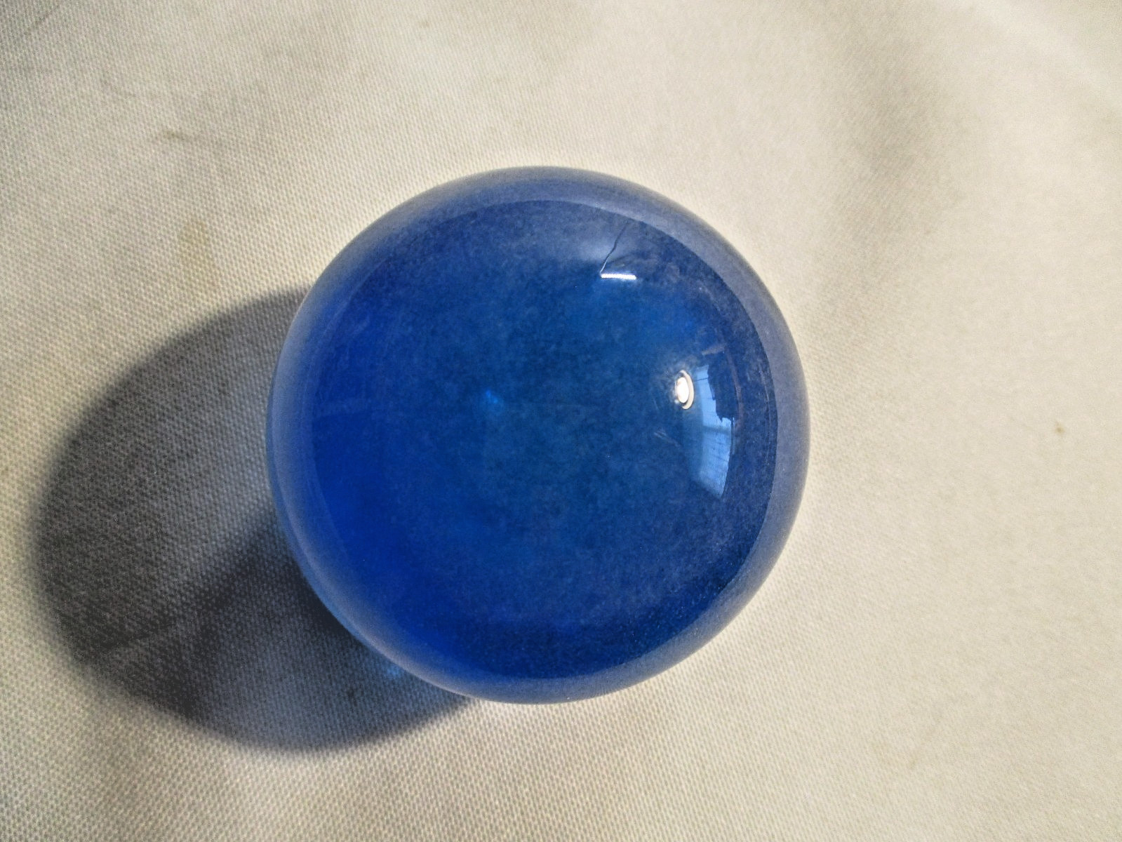 Vintage Art Glass Octopus Paperweight Blue Firework