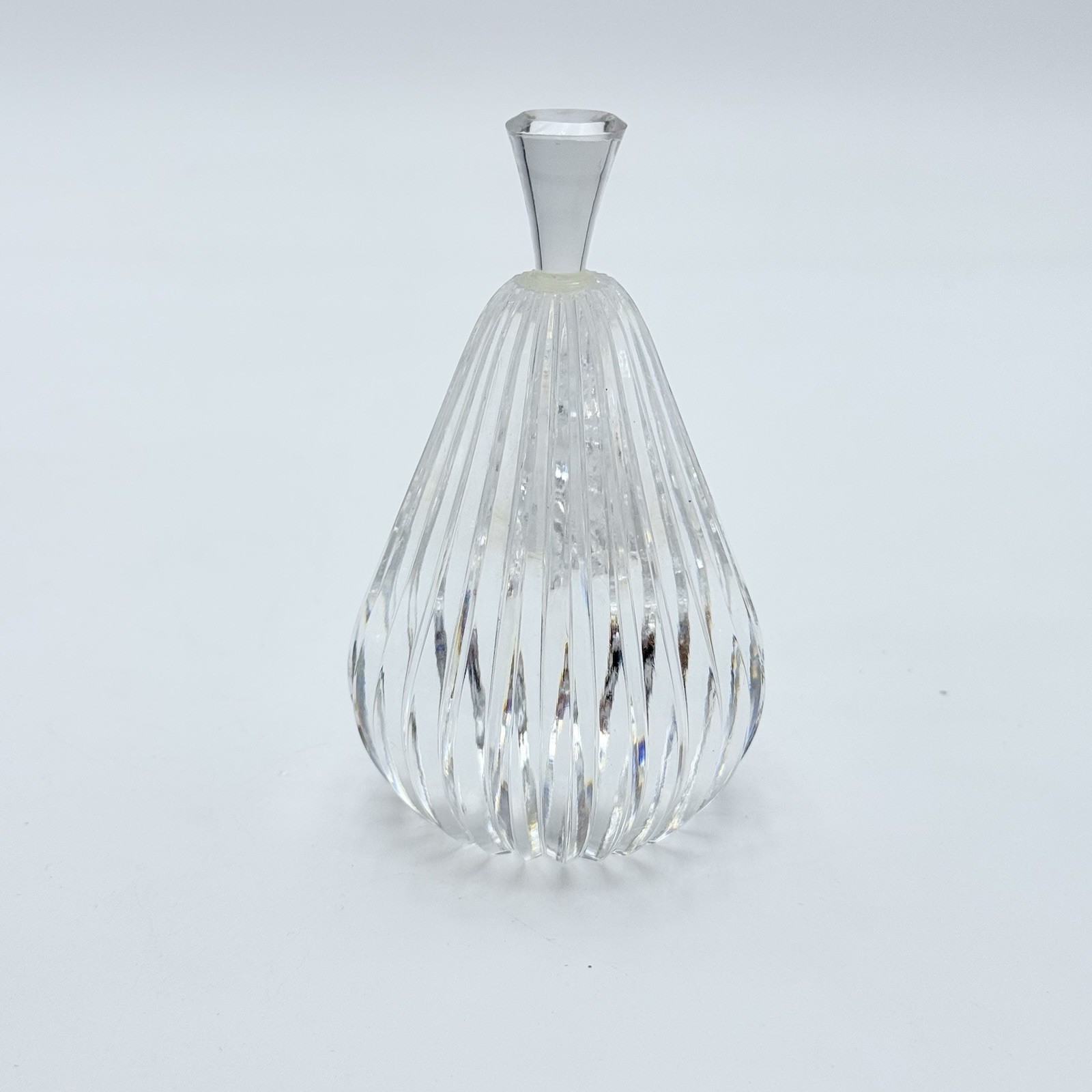 Waterford Crystal Pear Figurine Fruit Paperweight Vintage SIGNED 4.5” Tall