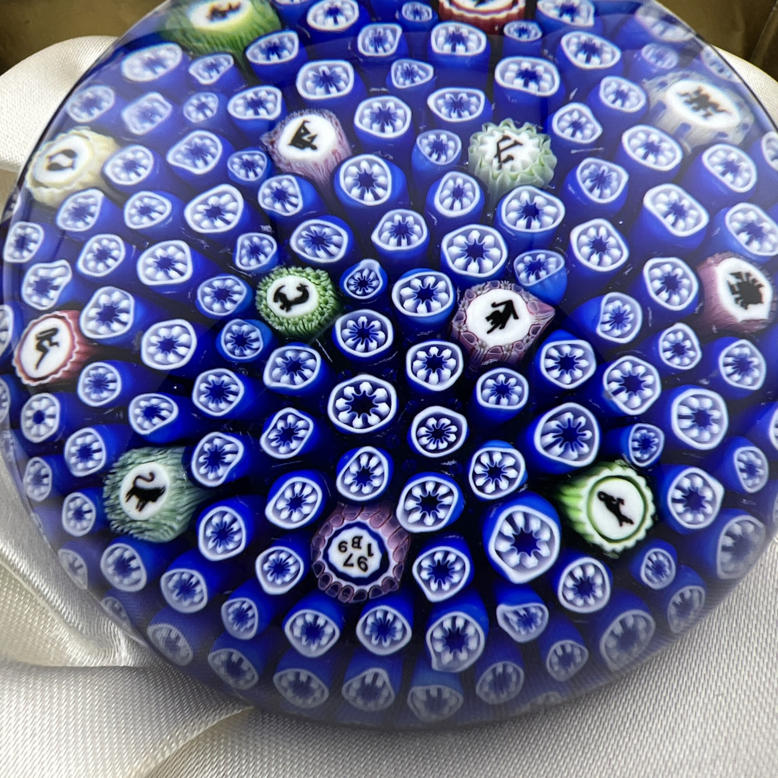 Original Vintage Baccarat Closepack Millefiori Excellent Condition 1979 #46