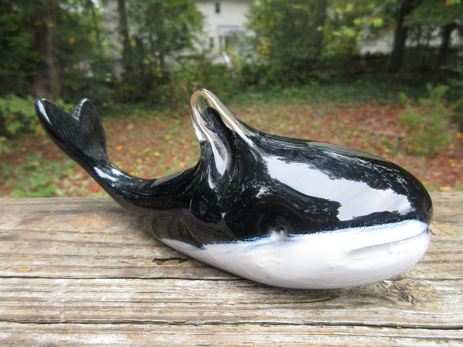Langham Glass House English Art Glass Whale Sculpture 7″ long