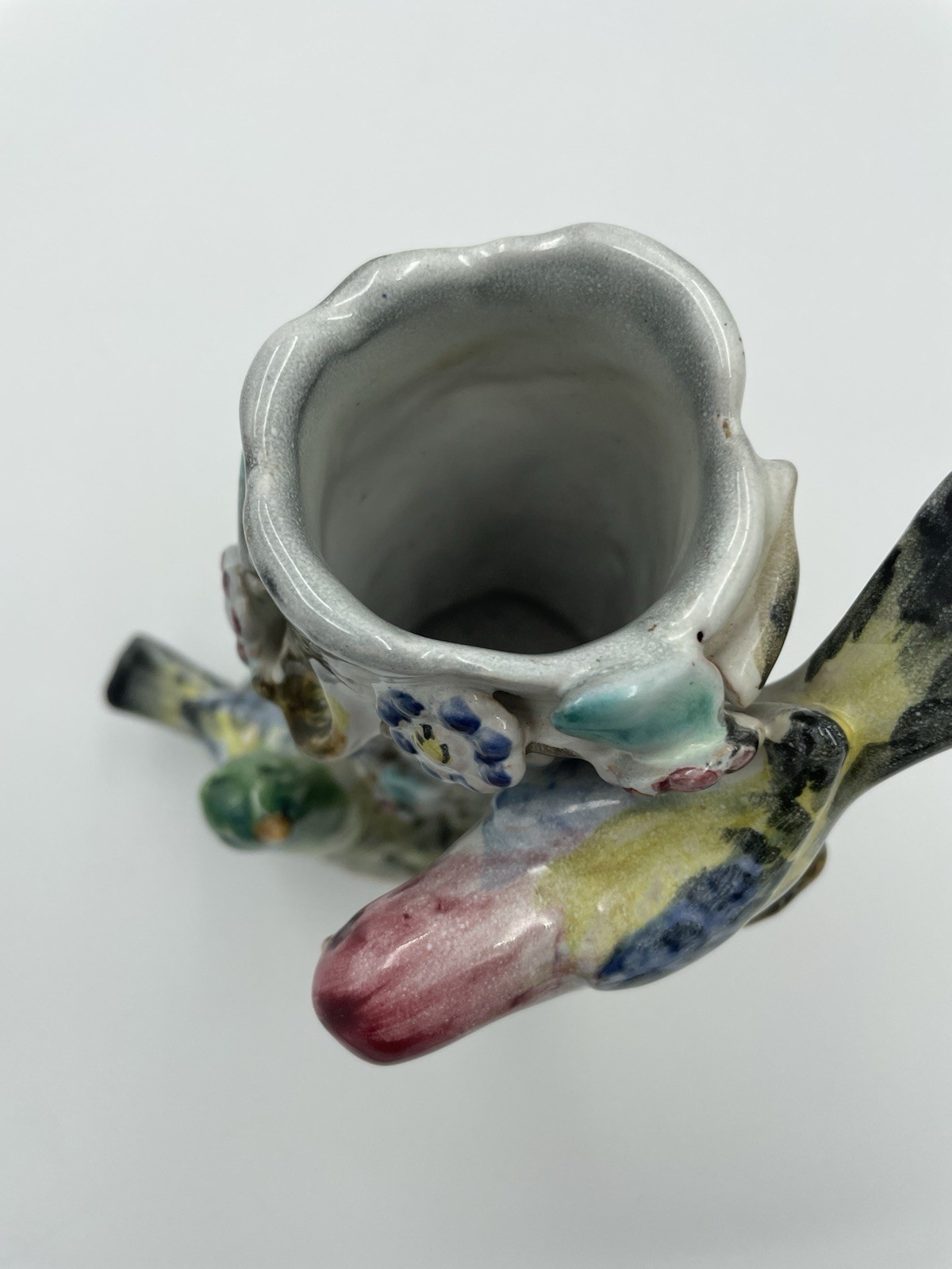 Vintage Ceramic Double Bird Spill Vase or Flower Vase Japan 7″