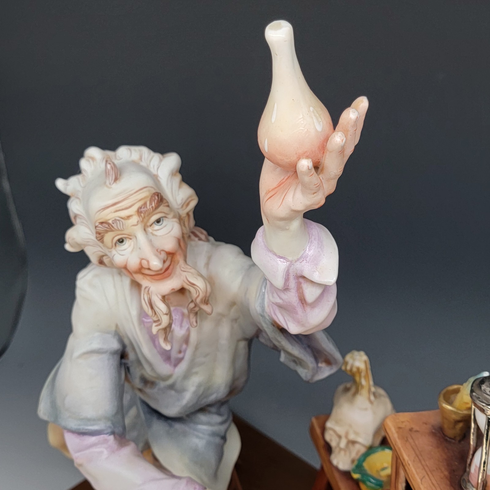 Vtg “The Alchemist Of Capodimonte” Porcelain Figurine Italy Large 17″ READ
