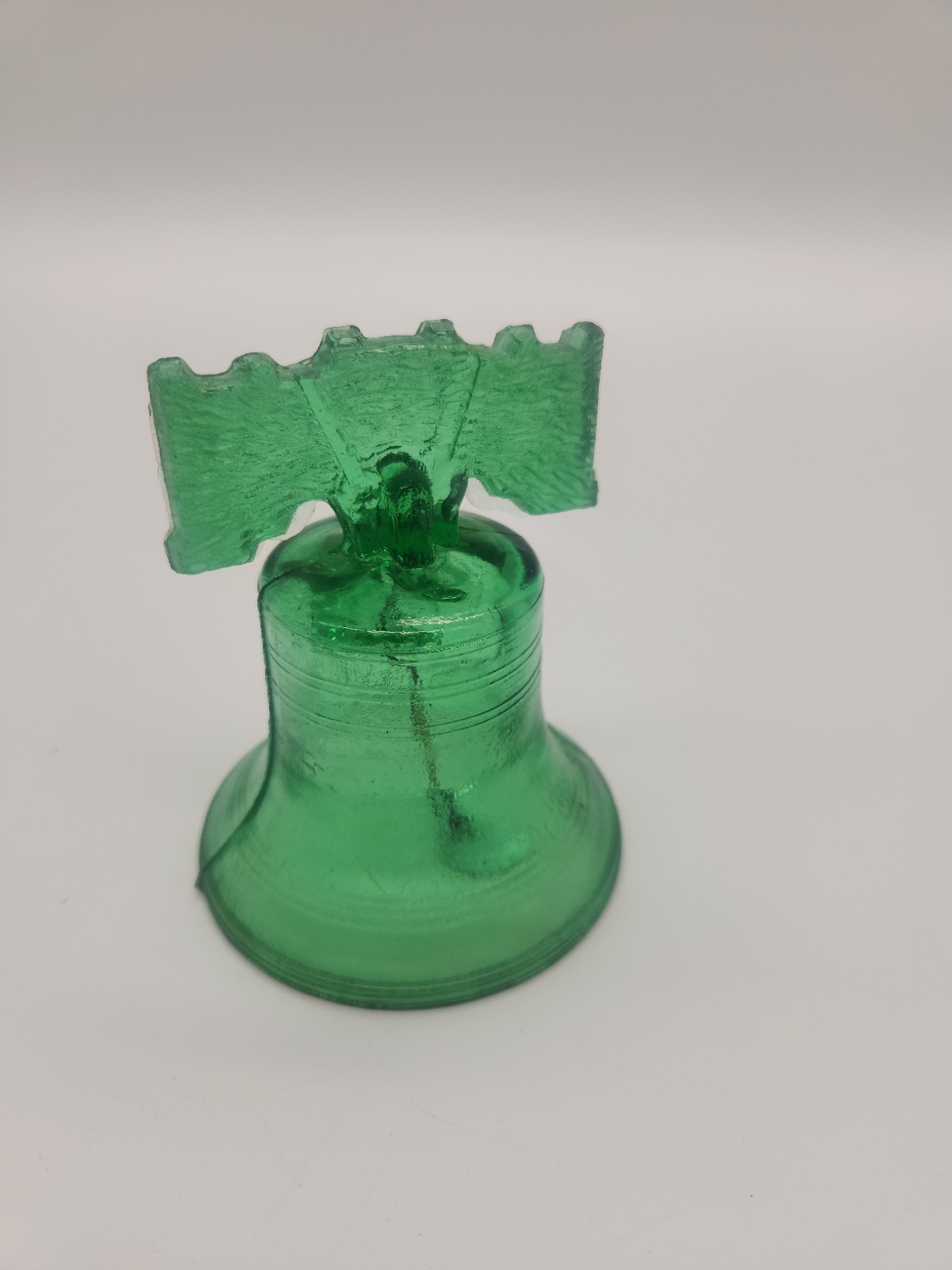 Vintage Liberty Bell Green Glass Bi-Centennial 1776
