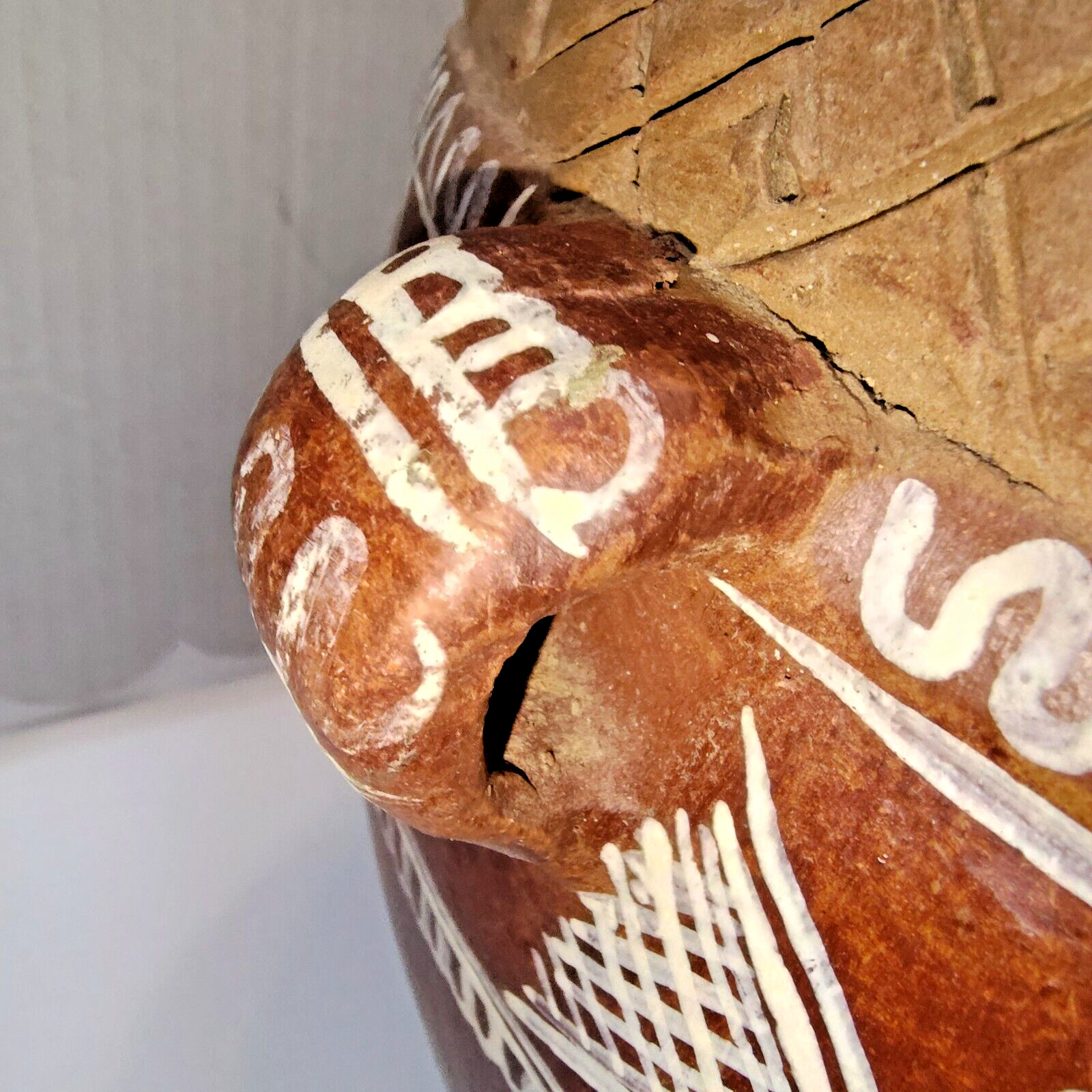 VTG RARE! Quinua Vase Pottery – Handmade Peruvian Folk Art Redware Clay Large