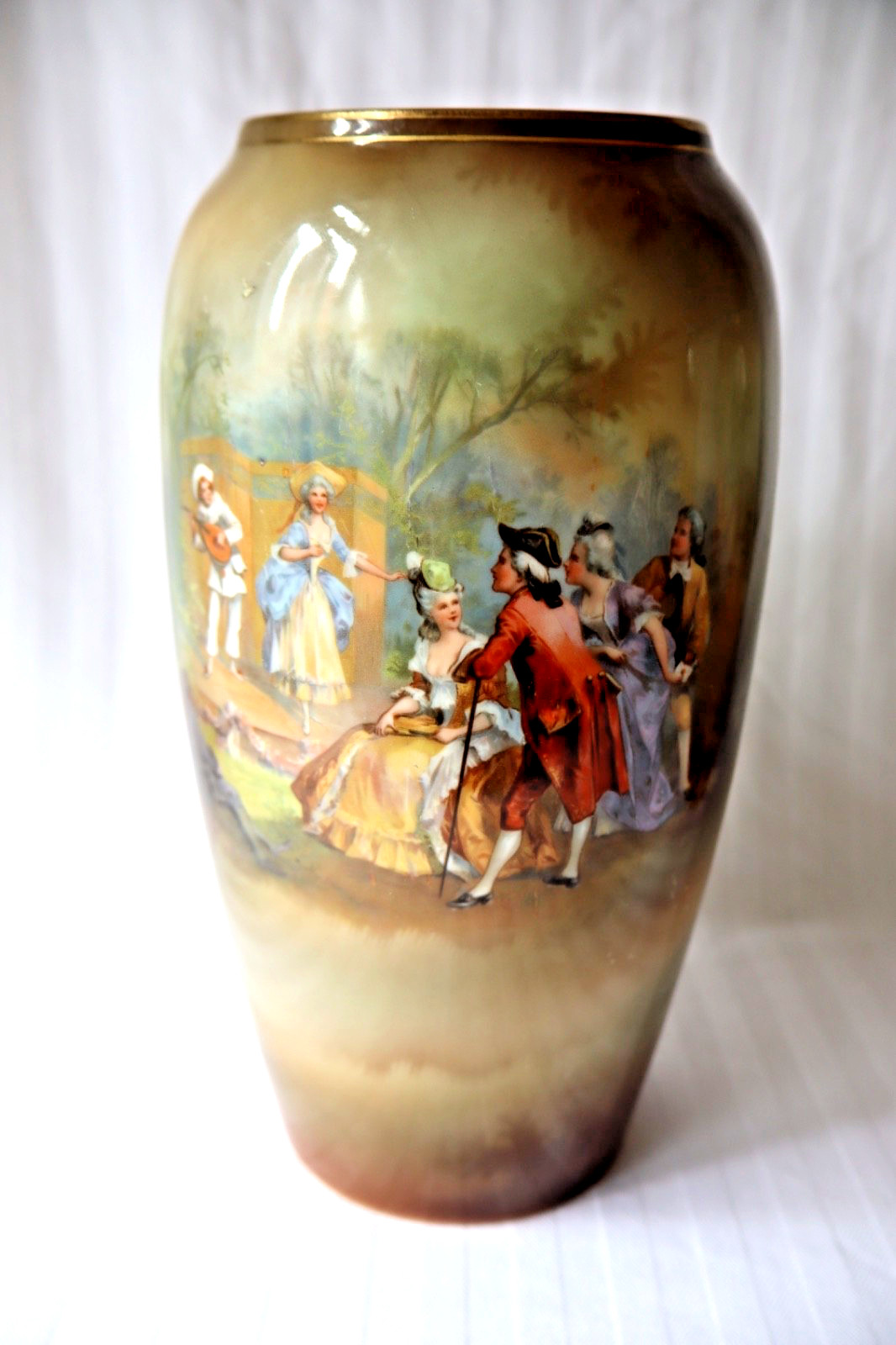 Antique R S Suhl Prussia porcelain pair of vases c 1904