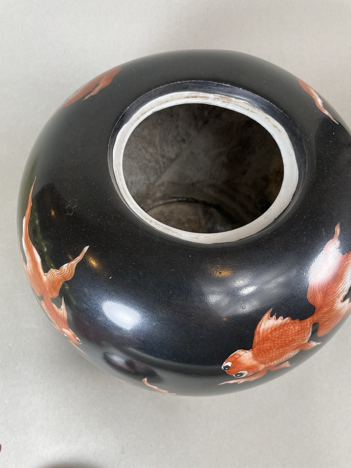 VTG Fumiki Covered Urn With Koi