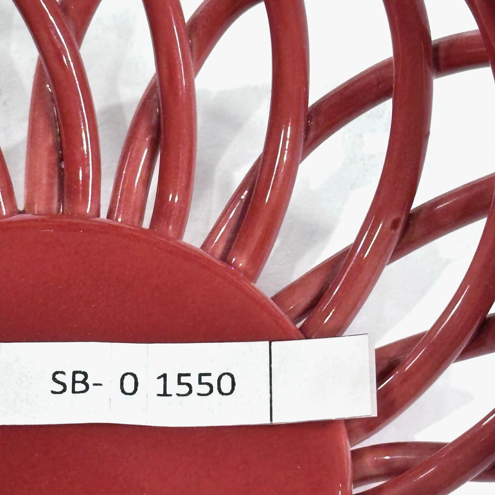 Home Porcelain Woven Lattice Bread Basket Fruit Bowl in Coral 7″ Round Diameter