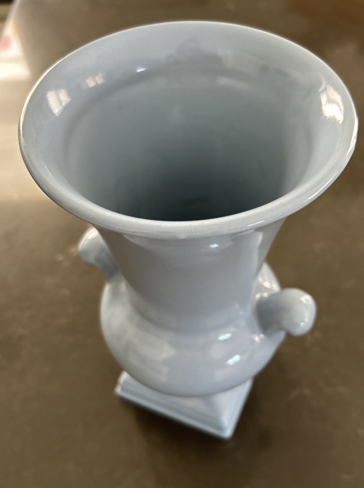 Vintage MCM Abingdon Art Pottery, Robins Egg Blue Urn Vase, #563 EUC