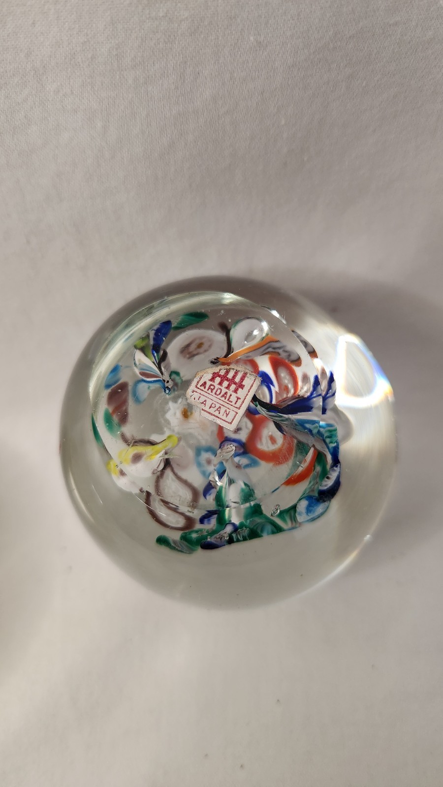 Lot of 3 Art Glass Paperweights Desk Shelf Decor Collectibles