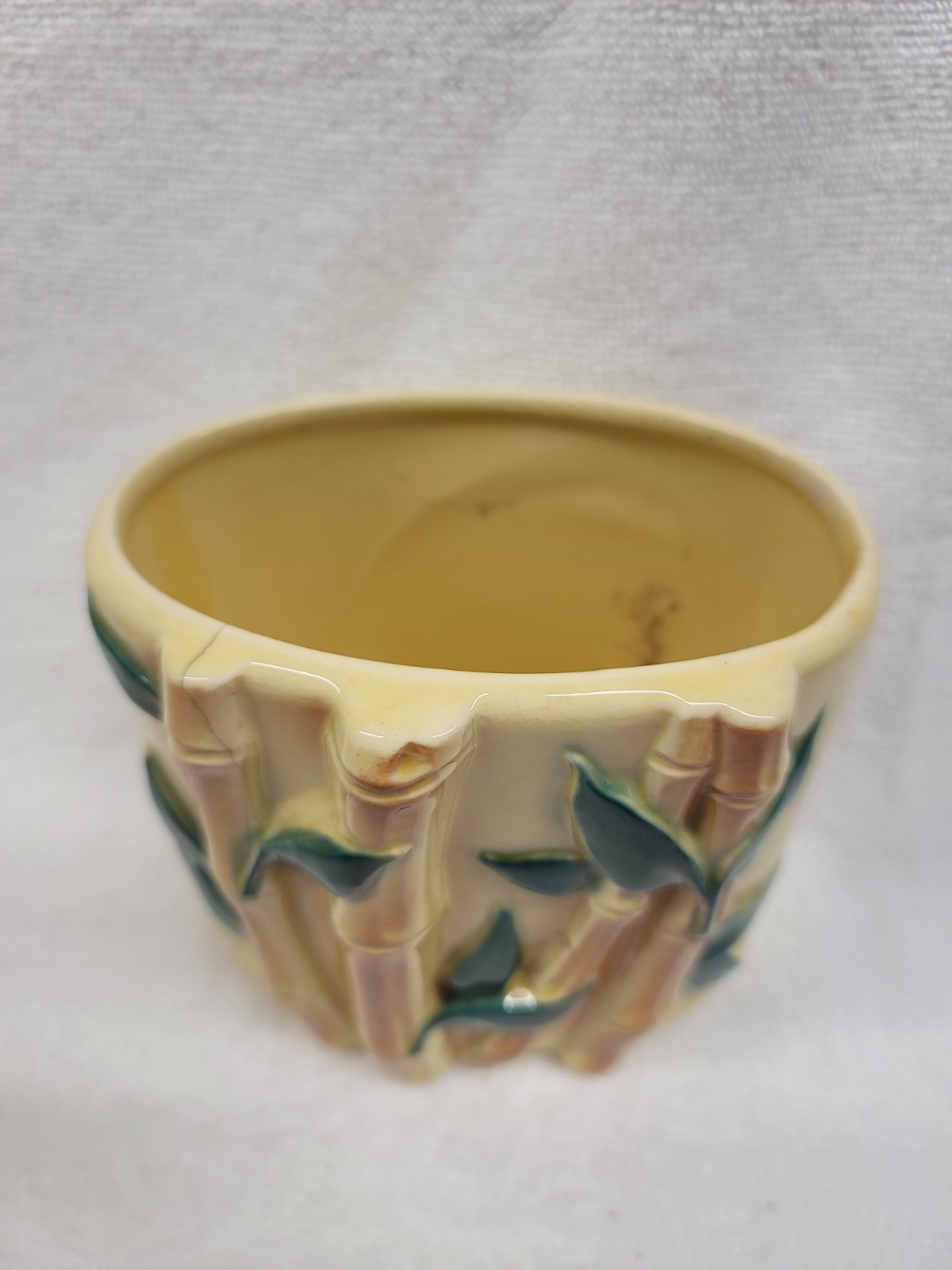4 1/2″ & 8″ OVAL & TALL BAMBOO PLANTERS/VASES BY ROYAL COPLEY, ROYAL WINDSOR