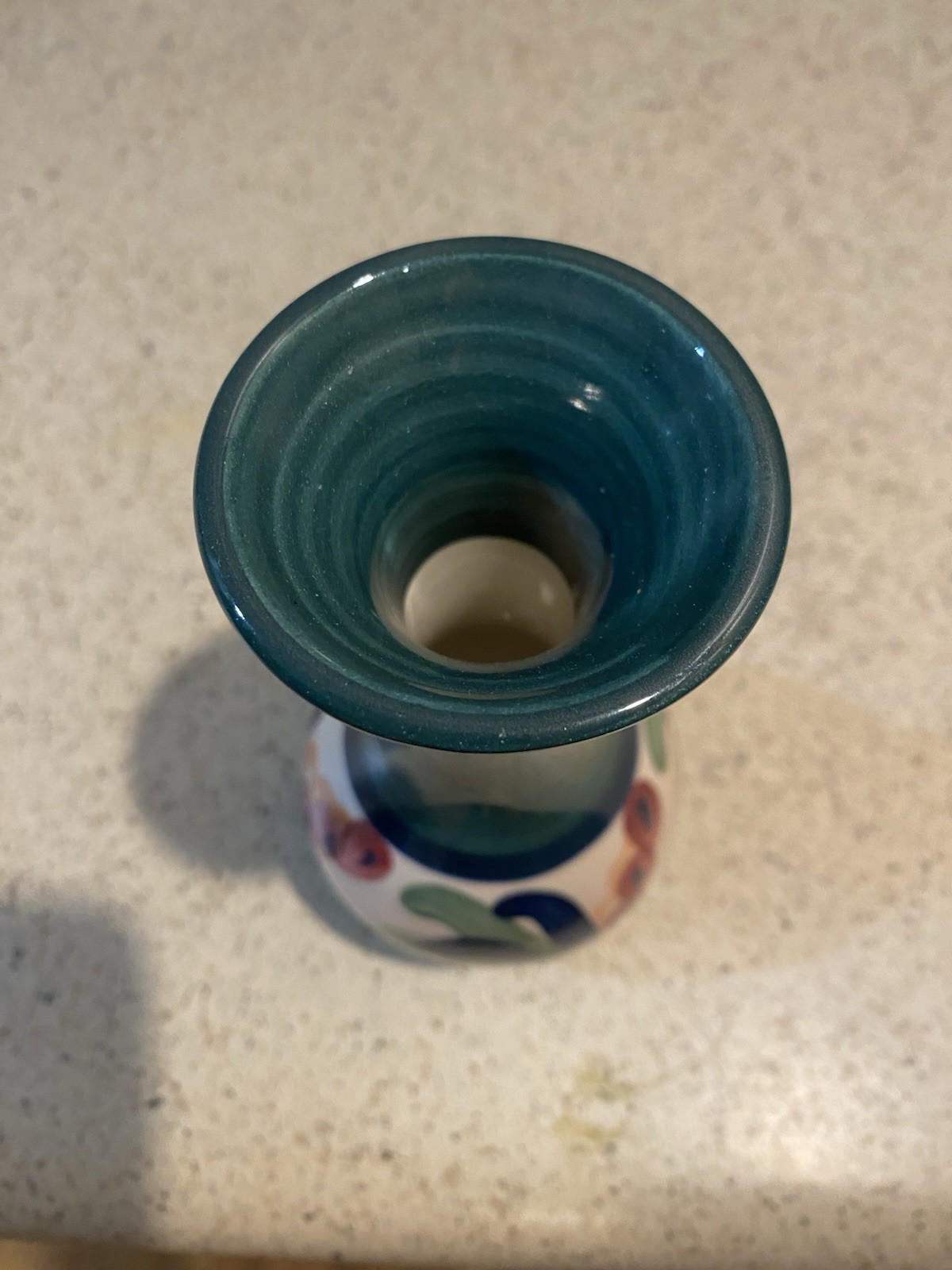Vintage Gail Pittman Ceramic Bud Vase in the “Grapevine” Pattern Signed 1988