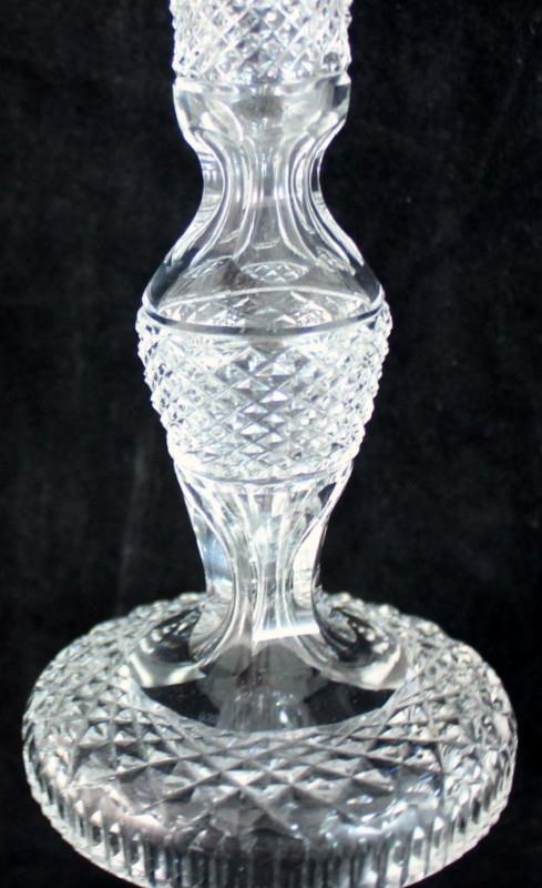 Waterford Crystal Candlesticks Giftware 7 5/8 Inch Height Hollow Candlestick