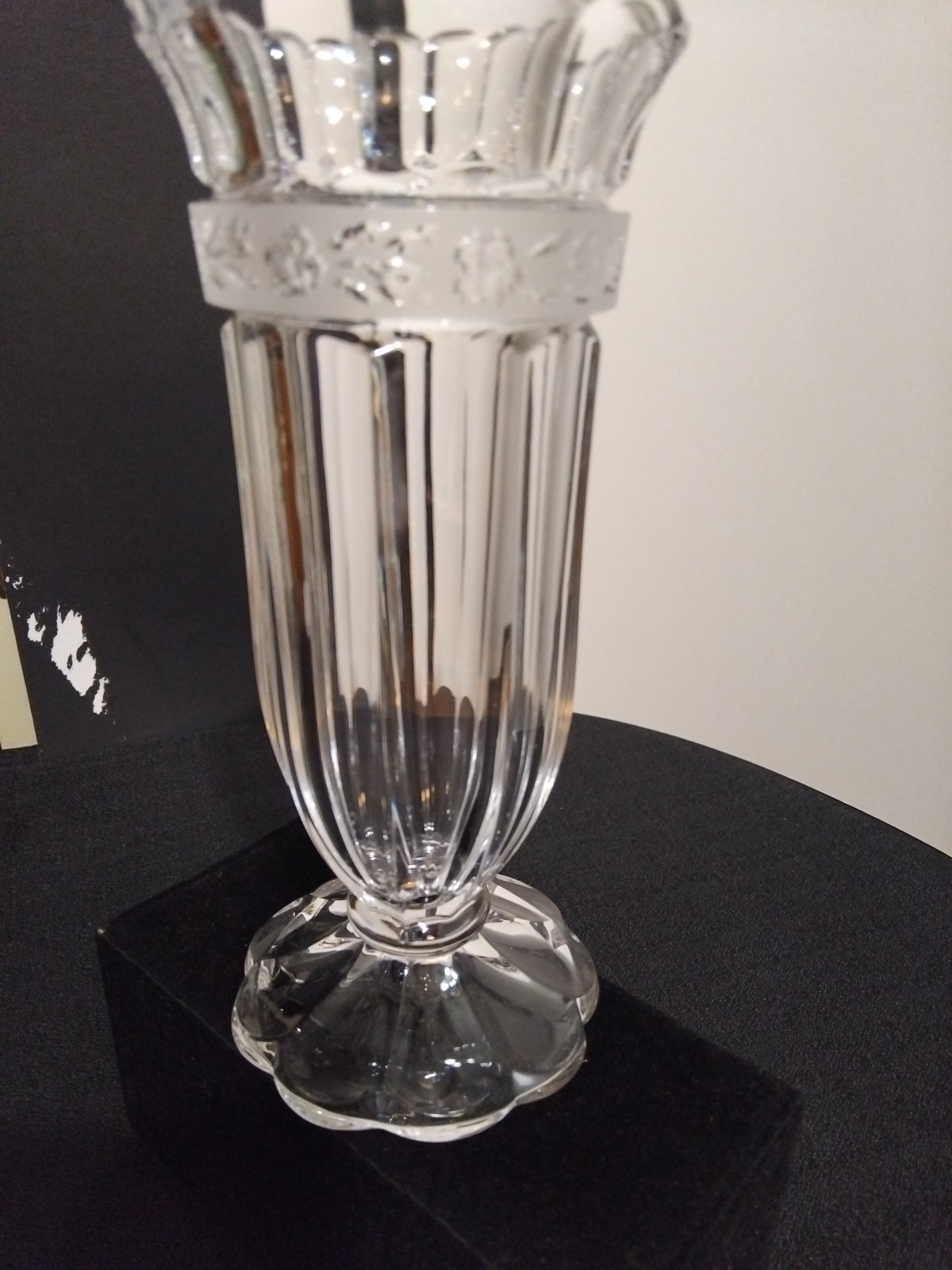 Vintage Full Lead Crystal Creations West Germany Bud Vase
