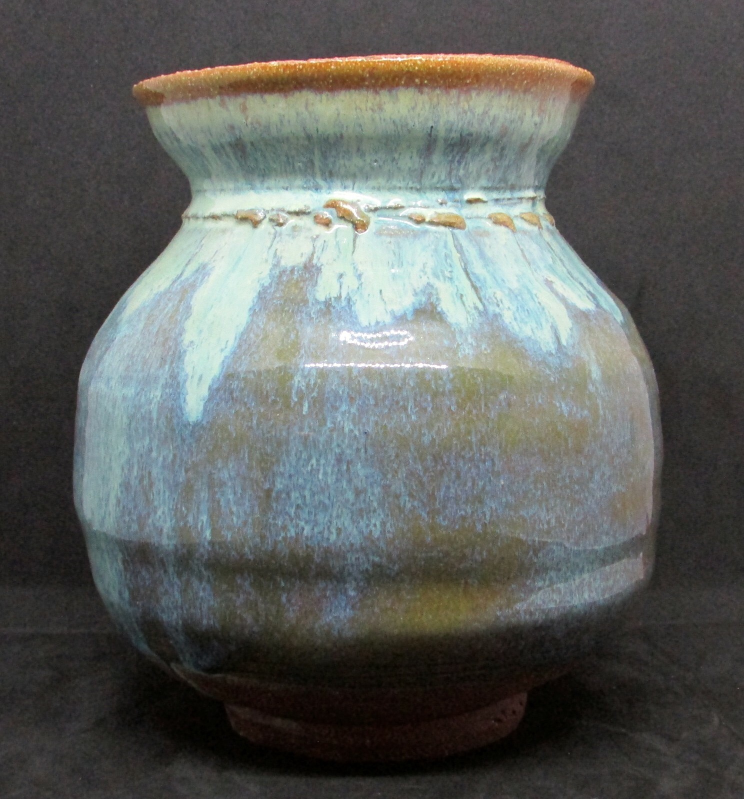 Jay Strommen Heavy Rotund Vessel Cinctured at the Neck w/ Angled Collar