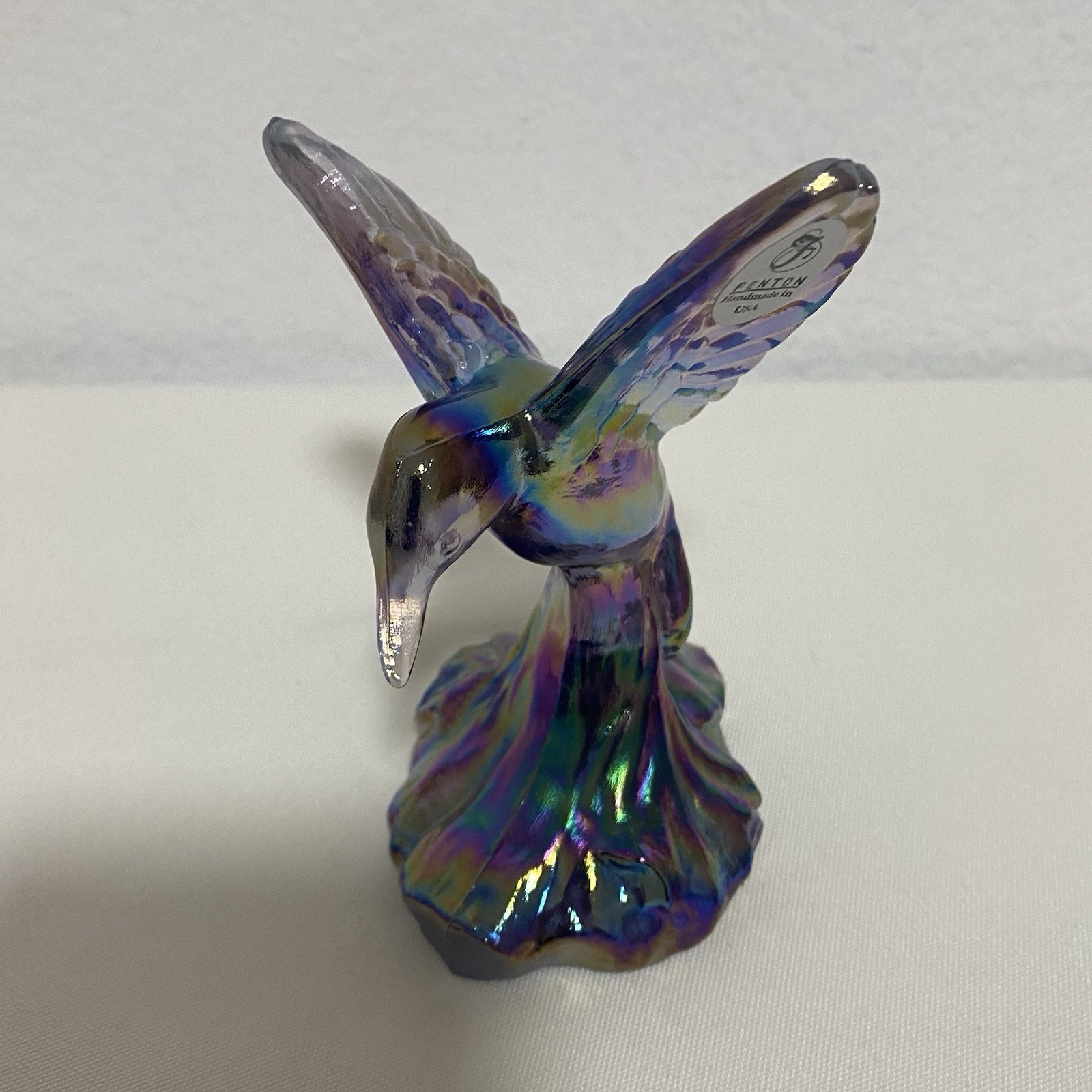 Fenton Hummingbird Figurine – Violet Iridescent ~ Vintage 2005