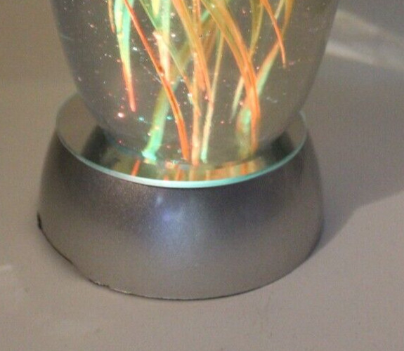 3.5″ Multicolored LED Light Base Display of Paperweights Glass Figurine Silver
